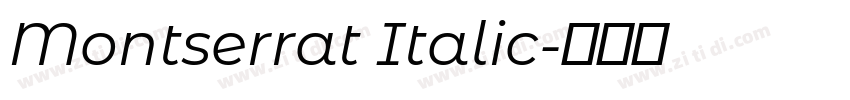 Montserrat Italic字体转换